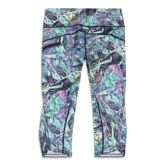 Lululemon run inspire crop II full on luxtreme iridescent multi sz 8 - Picture 2 of 9